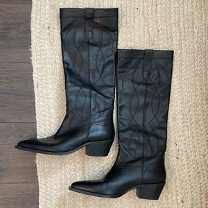 Black Cowboy Boots Zara